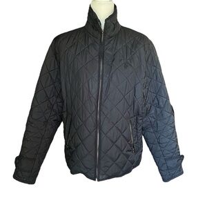 Ralph Lauren Sport black quilted zip up jacket coat
